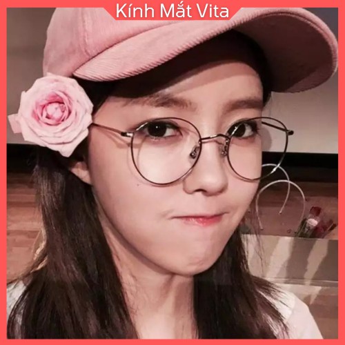 Gọng Kính Cận Nữ Shopvita Kính Cận Đẹp Không Độ Kính Gọng Tròn Ngố Chất Liệu Kim Loại Cao Cấp- VT1 | BigBuy360 - bigbuy360.vn