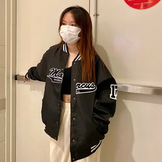Áo khoác bomber dù varsity jacket nam nữ mar.cus logo thêu 2 lớp