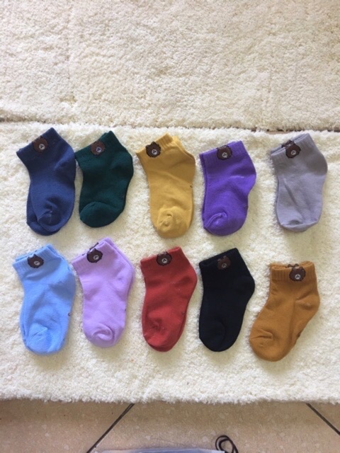 Sét 10 đôi tất gấu trẻ em