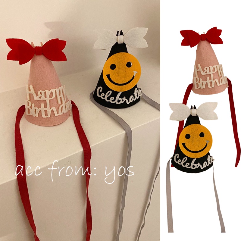 Mũ sinh nhật 3D dễ thương phong cách Hàn Quốc