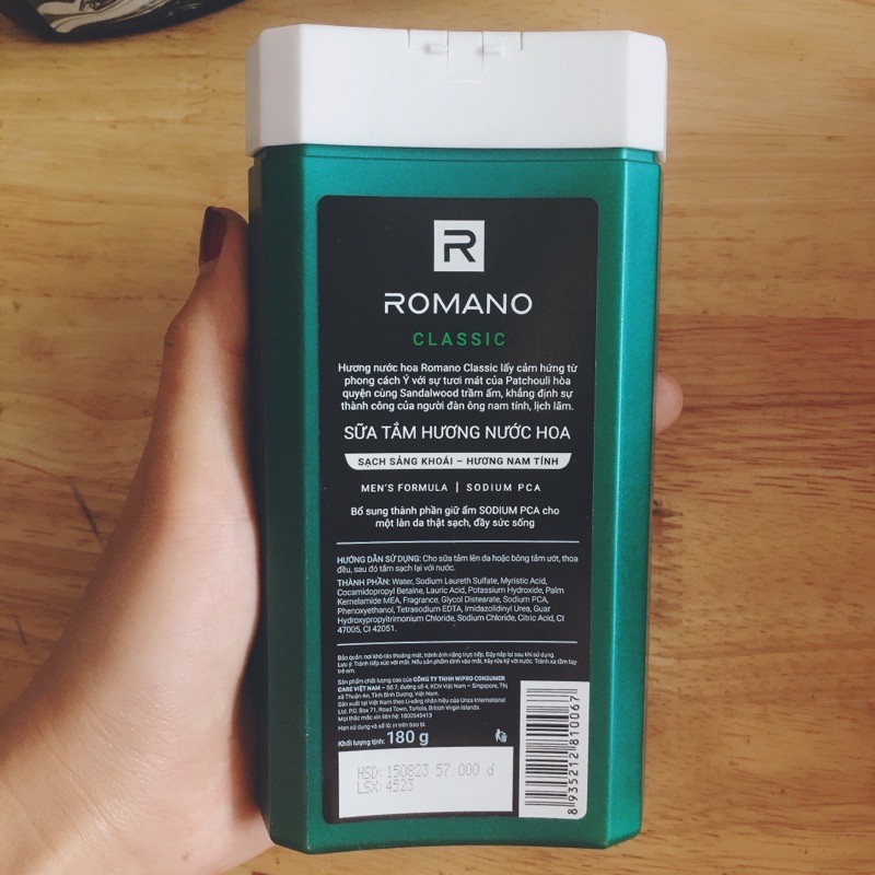 Sữa tắm Romano 180g