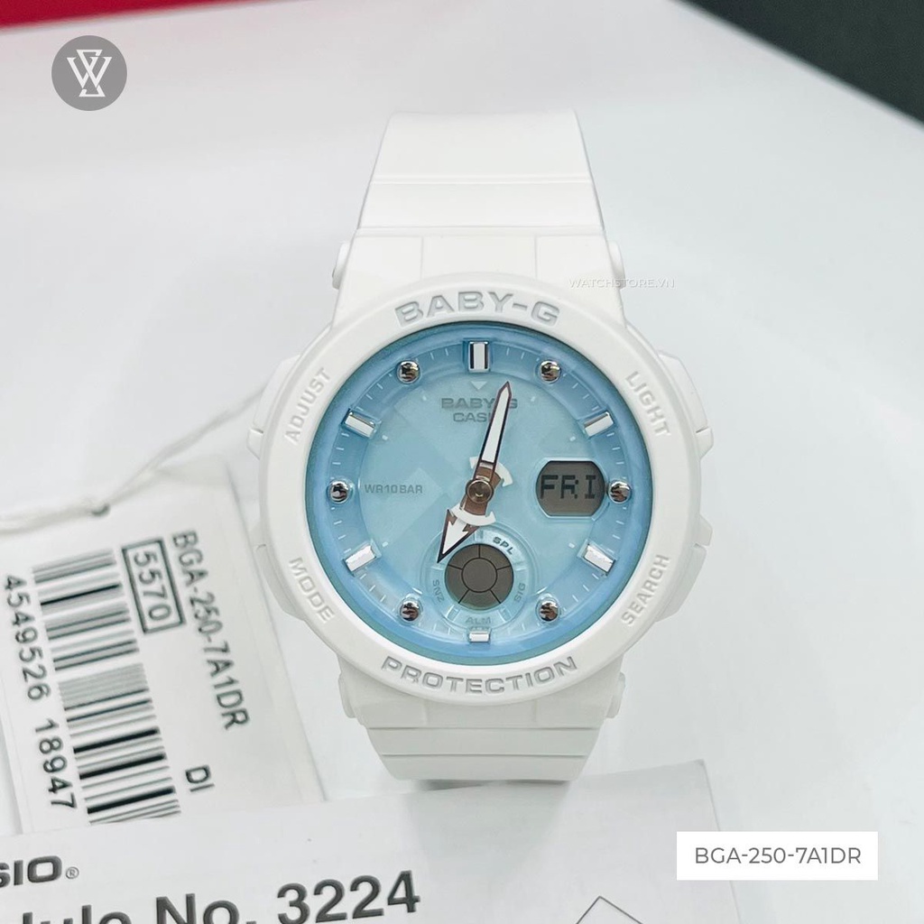 Đồng Hồ Điện Tử Nữ Casio Baby-G WATCHSTORE BGA-250-7A1DR Thiết Kế Mặt Kính Khoáng 38.5mm, Dây Và Vỏ Nhựa Bền Bỉ