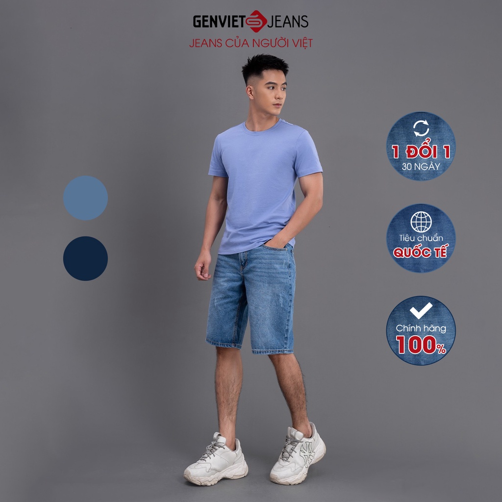 Quần Ngố Jeans Nam Ống Đứng D1309J2286 GENVIET