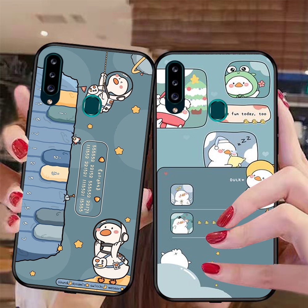 Ốp lưng điện thoại Samsung a20s bộ vịt xanh ngộ nghĩnh đáng yêu