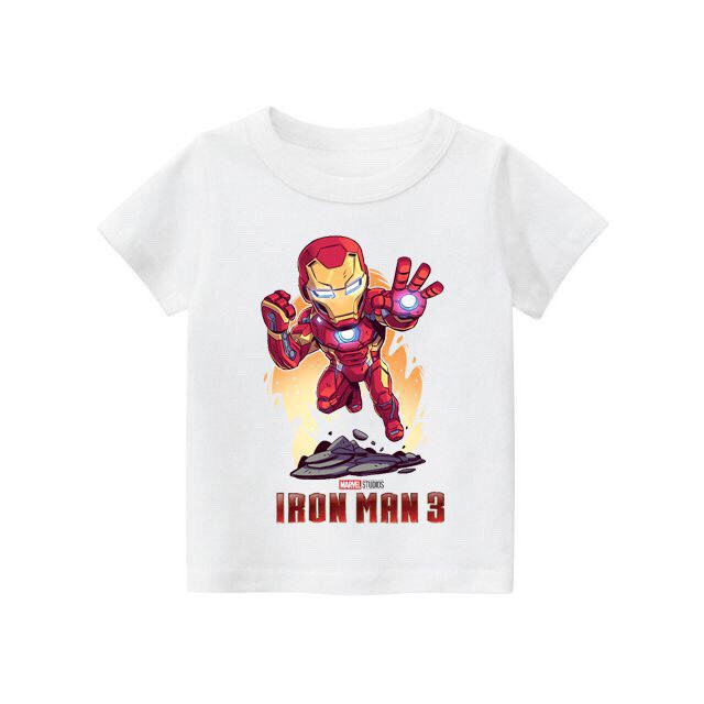 Áo thun bé trai kiểu Iron man marvel