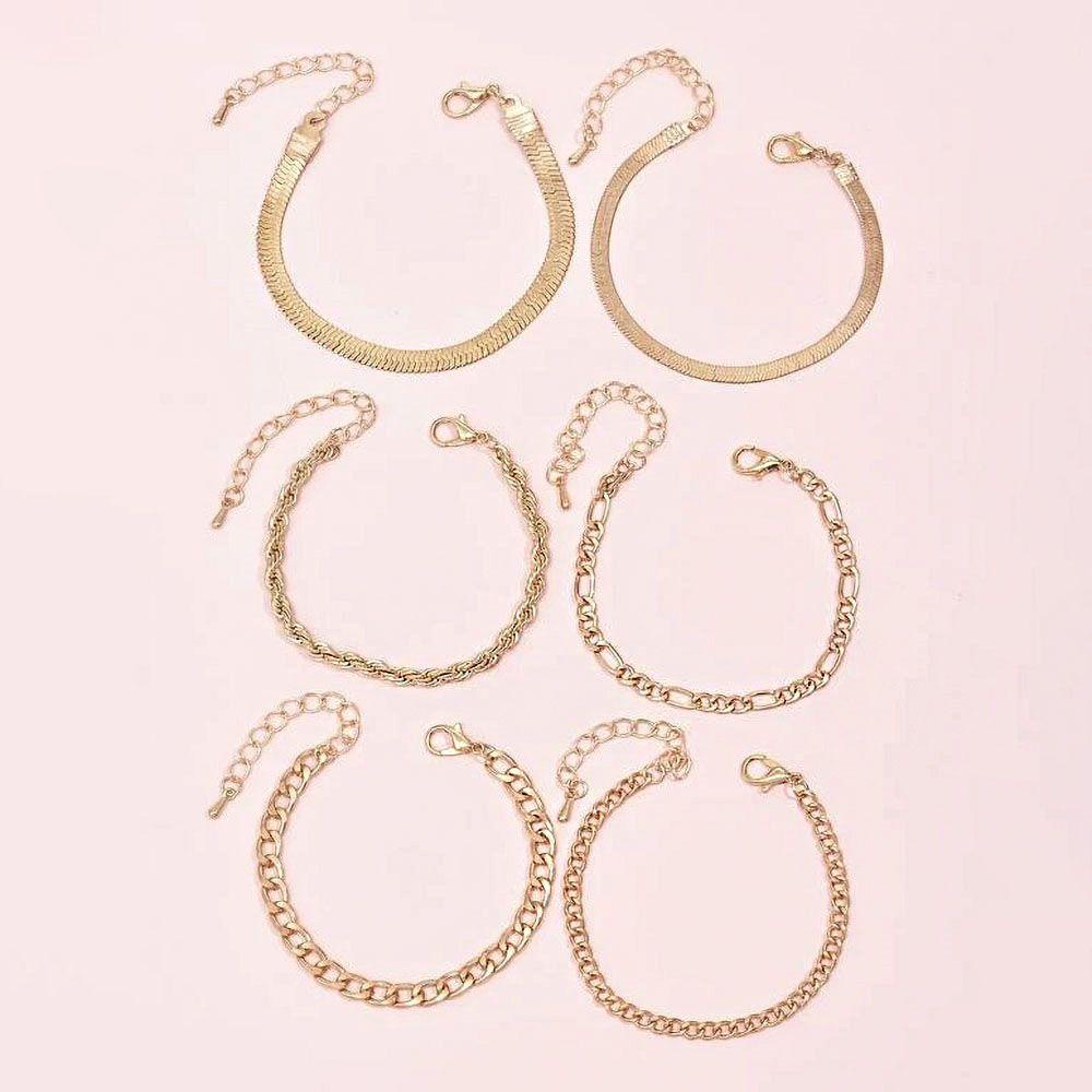 Set 6 / 4 Vòng Tay Nhiều Lớp Phong Cách Boho Hàn Quốc Thời Trang Mùa Hè Cho Nữ