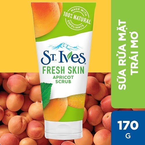 [USA] Sữa rửa mặt St.Ives 170g Trà xanh | Mơ | Lúa mạch | Cam chanh | Bơ Mật Ong | Cà phê &amp; Dừa sạch mụn - Mỹ