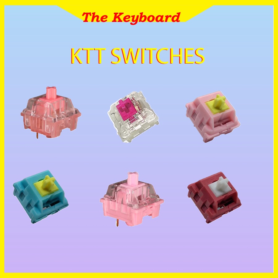 Switch KTT - Âm thanh hay bản mới nhất | KTT Strawberry 5pin; Công tắc bàn phím cơ KTT. Công tắc bàn phím cơ.