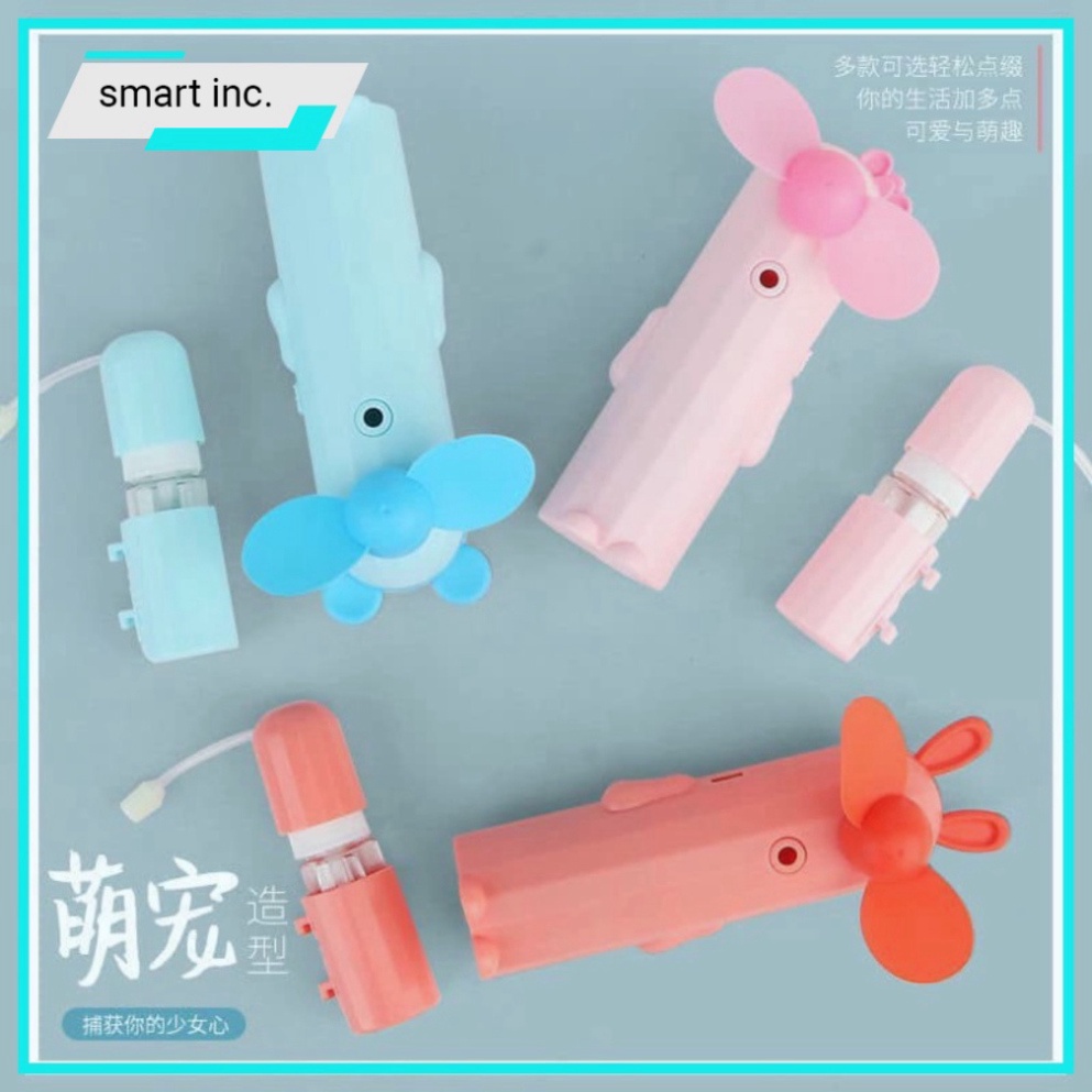 Quạt Cầm Tay Mini Quạt Phun Sương Làm Mát Tạo Độ Ẩm Tích Điện Sạc USB