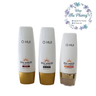 KEM CHỐNG NẮNG OHUI DAY SHIELD PERFECT SUN BLACK/RED SPF50+/PA++++ 50ml (tách set)