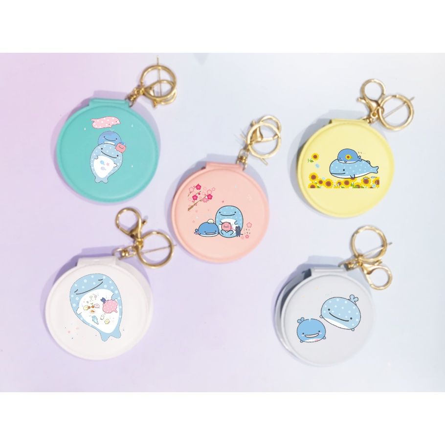 Gương  jinbeisan 2 mặt GIK36 móc khoá gương in hình hoạt hình cute dễ thương