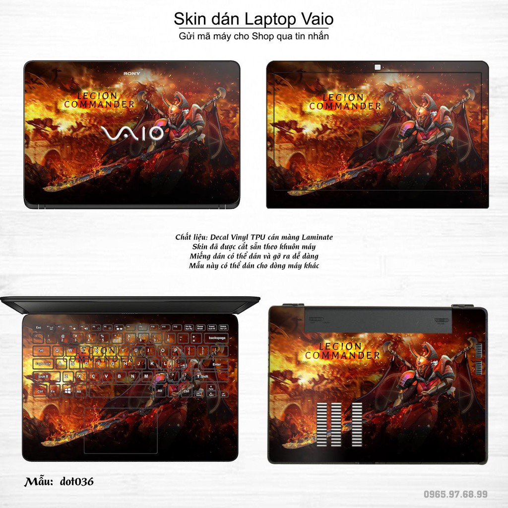 Skin dán Laptop Sony Vaio in hình Dota 2 nhiều mẫu 6 (inbox mã máy cho Shop)