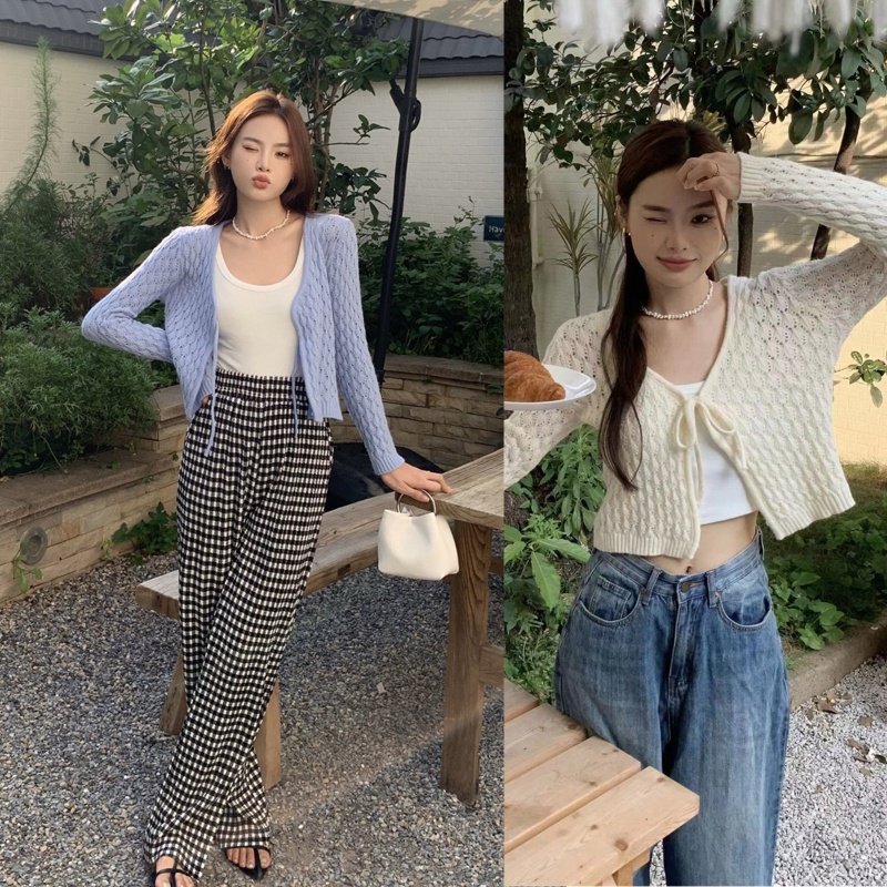 Áo Croptop Dệt Kim Dáng Ôm Thời Trang Mùa Hè Cá Tính