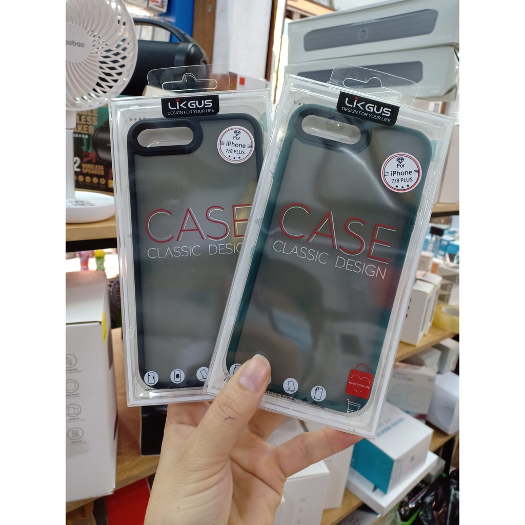 Ốp lưng likgus nhám chống Vân tay iPhone 7 Plus/ 8 Plus Chính hãng