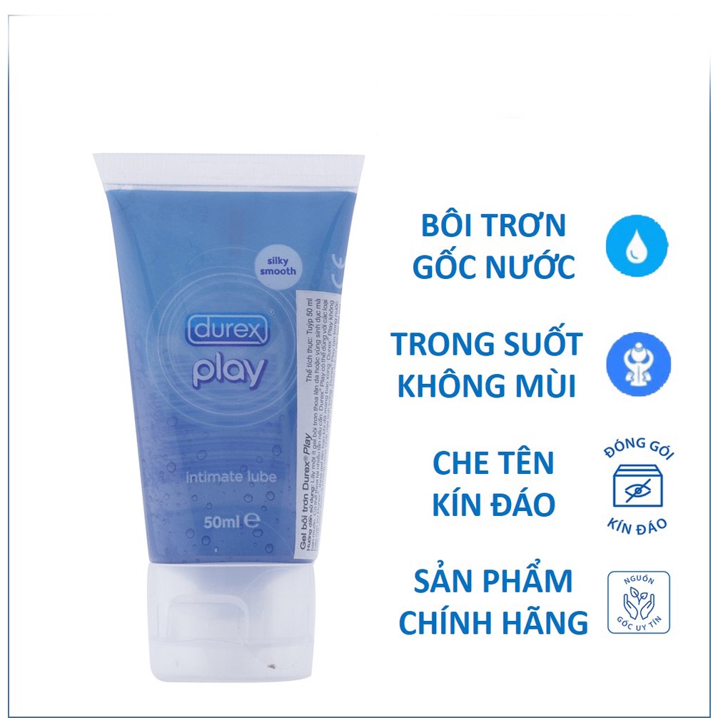 Gel bôi trơn DUREX PLAY CLASSIC, gel bôi trơn DUREX chính hãng 1 tuýp 50ml