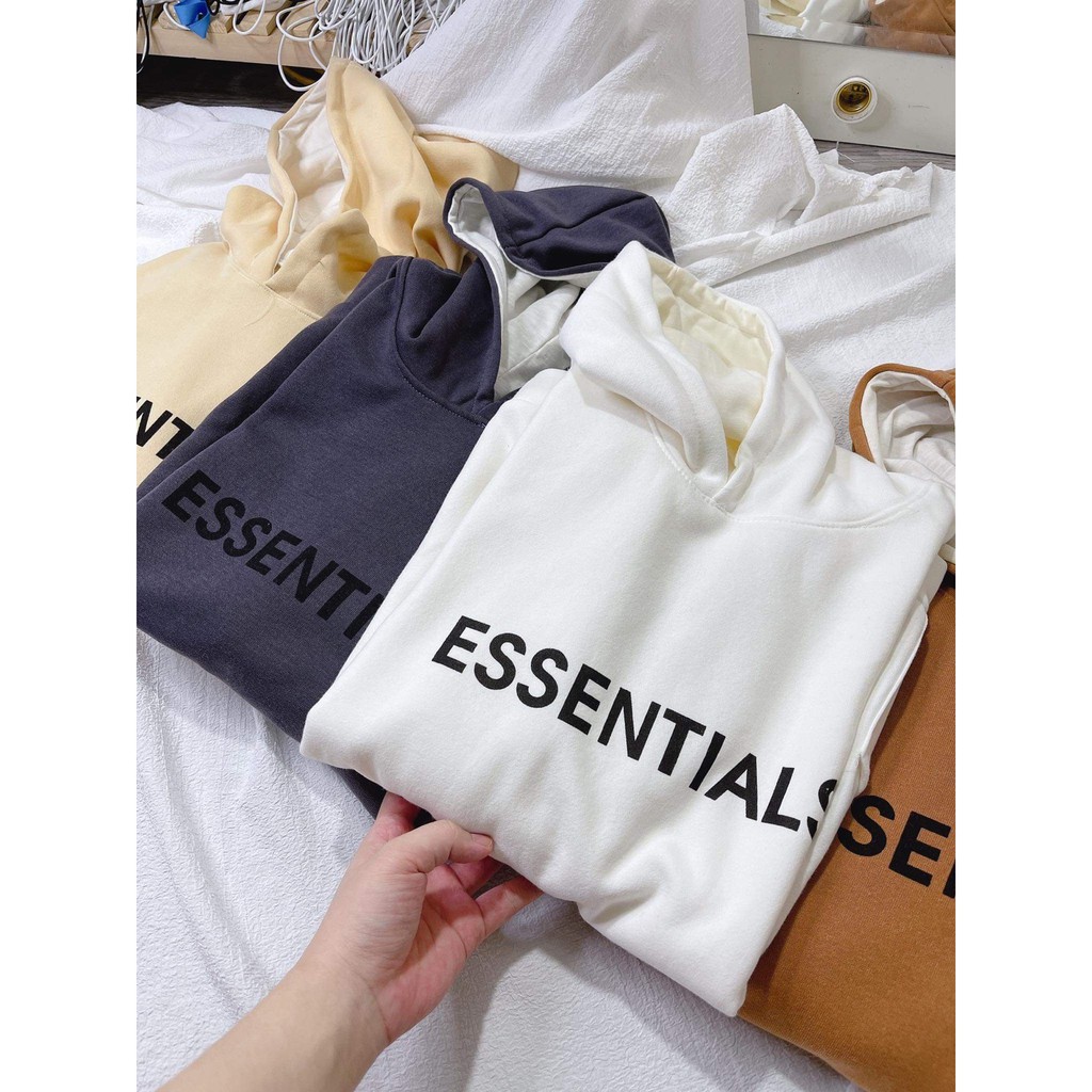 Áo Hoodie Essentials Chất Nỉ Dày Mềm - Rere.Store [FREESHIP] Áo nỉ bông dài tay form rộng suông, thiết kế cá tính Unisex
