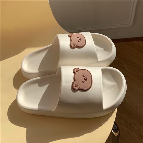 JY373-C3 GẤU TRÒN NHỎ- Dép cao su bánh mì đúc liền đế dày 1-2cmquai ngang mềm, đế chống trơn trượt đi trong nhà