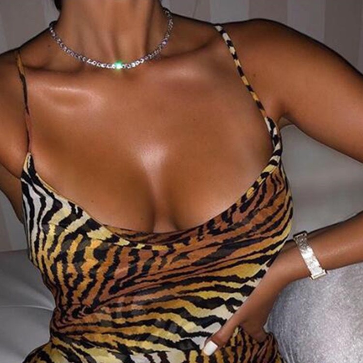 Chocker đính lá lấp lánh hạt to DCX74 Mayconner