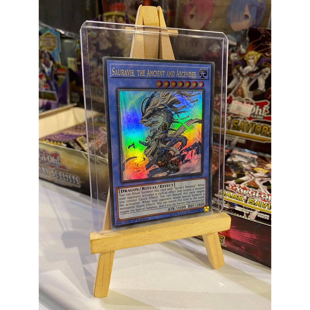 Lá bài thẻ bài Yugioh Sauravis the Ancient and Ascended - Ultra Rare - Tặng bọc bài nhựa bảo quản