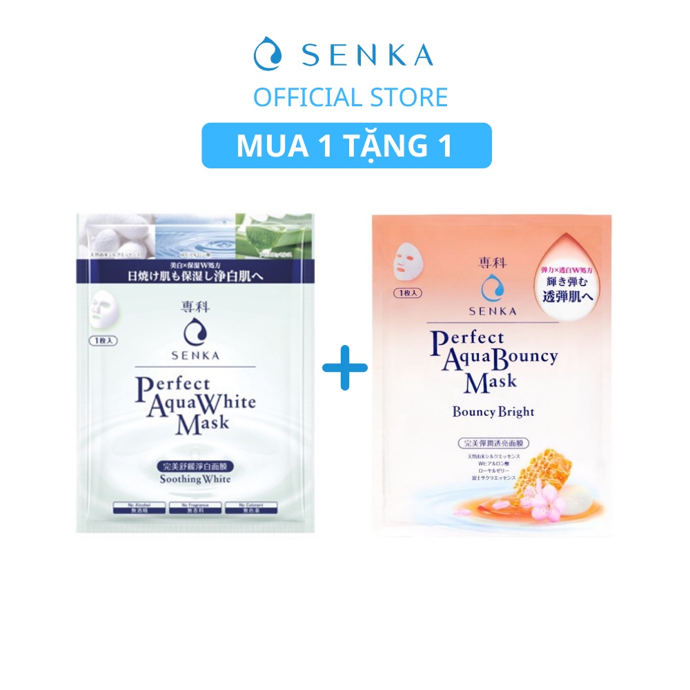 [MUA 1 TẶNG 1] Mặt nạ Soothing white làm dịu da 23g và Mặt nạ B Bright giúp da trắng sáng 23g Senka_95340 | BigBuy360 - bigbuy360.vn