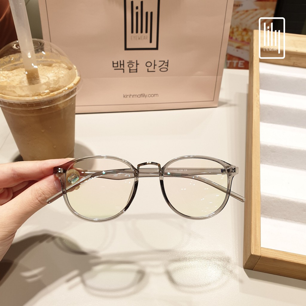  Gọng kính tròn nam nữ chất liệu nhựa dẻo phụ kiện thời trang Lilyeyewear 209 nhiều màu