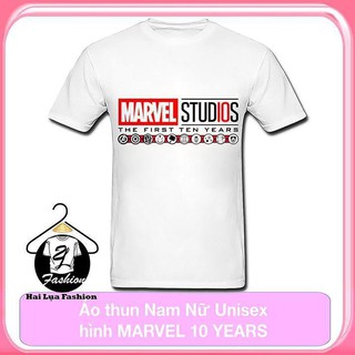 Áo thun marvel nam nữ unisex hình marvel 10 years