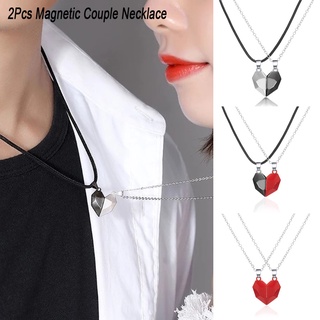 Set 2 vòng cổ cặp đôi nam châm mặt trái tim 2024