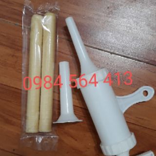 Combo dụng cụ nhồi xúc xích và 2 cây vỏ collagen