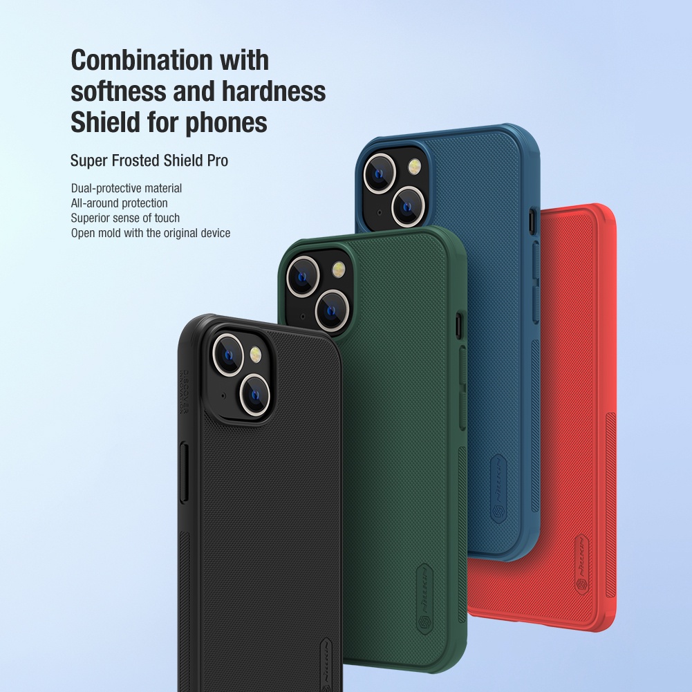 Ốp điện thoại NILLKIN TPU PC siêu mỏng bề mặt nhám chống sốc chống bám dấu vân tay thích hợp cho iPhone 14
