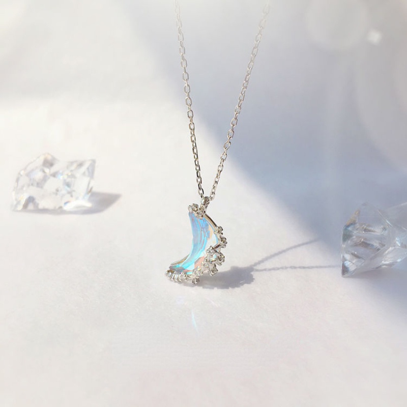 Phụ nữ Hàn Quốc Vòng cổ Rhinestone Thời trang Mặt trăng và Ngôi sao Vòng cổ