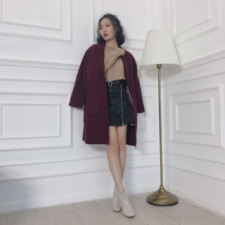 Áo dạ len TARGET dáng dài
