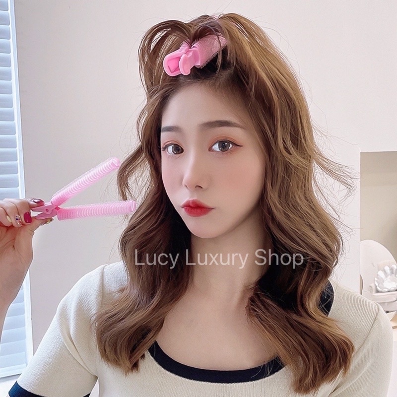 Kẹp phồng chân tóc mái tự dính, Lô Tóc Mái, Lô Uốn mái thưa hot Hàn Quốc Lucy Luxury Shop