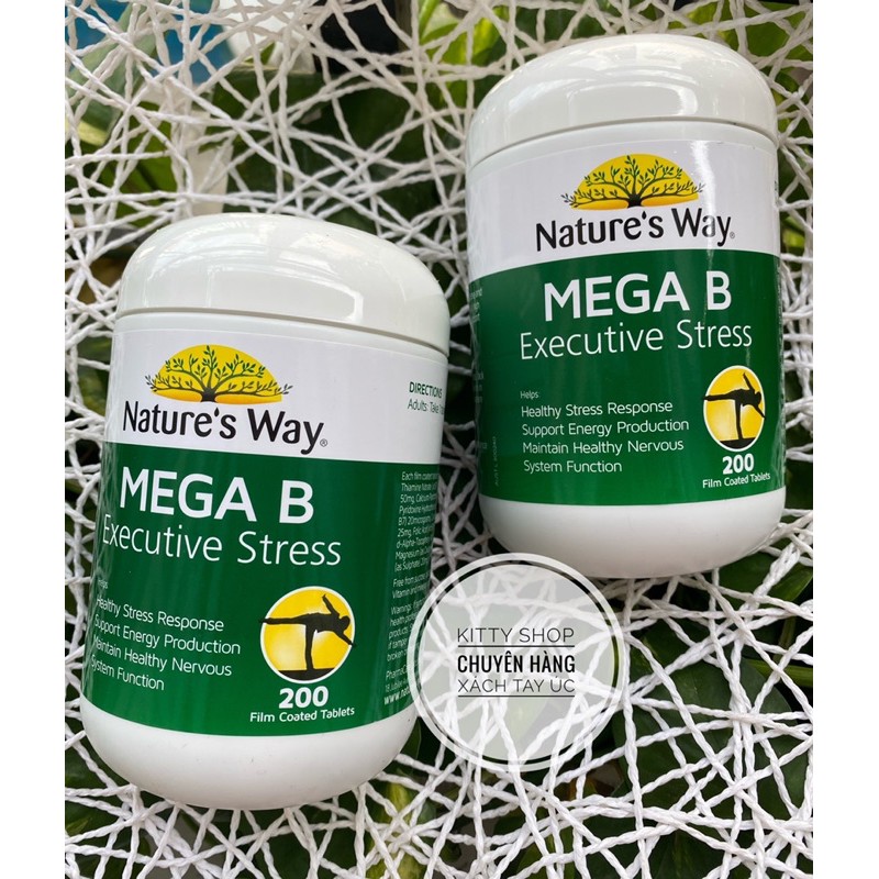 NATURE'S WAY MEGA B EXECUTIVE STRESS LỌ 200 VIÊN CHÍNH HÃNG