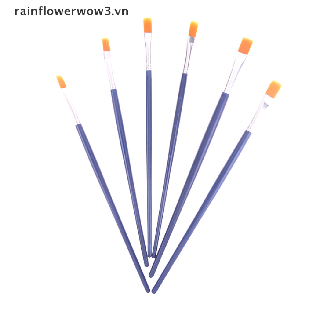 Bộ 6 Cọ Vẽ Màu Nước Bằng Sợi Nylon Chuyên Dùng