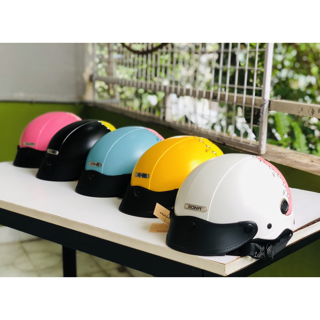 Nón bảo hiểm RONA có thông gió bên lưỡi trai hình khủng long(nhiều màu)