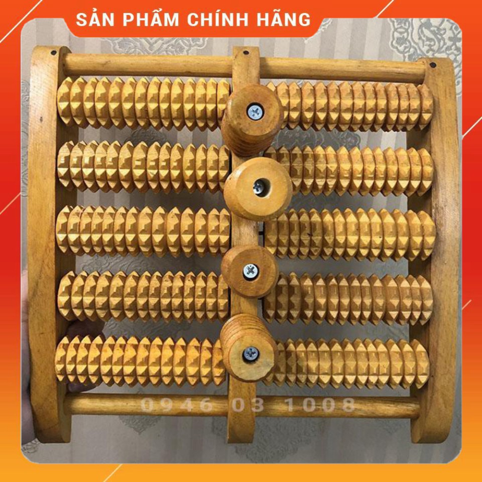 Bàn lăn chân gỗ 🌸FREESHIP🌸 Bàn mát xa chân bằng gỗ 5 hàng cao cấp (M1)