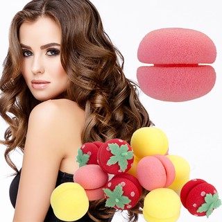 Set 10 Lô Uốn Tóc Hình Quả Dâu Tây Dễ Thương
