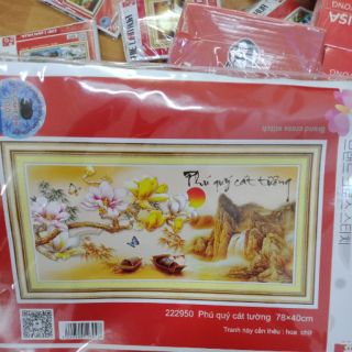 Tranh thêu 3d phú quý cát tường 222950