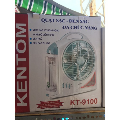 Quạt sạc - đèn sạc đa chức năng KT-9100