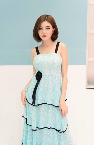 MAXI HOA XANH BÈO TẦNG
