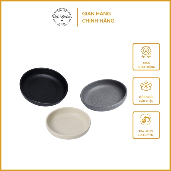 Đĩa Nhựa Melamine Nhám Fataco VietKitchen Đĩa Gân Sâu Nhám Cao Cấp Melamine Chịu Nhiệt Cao Phong Cách Hàn Quốc