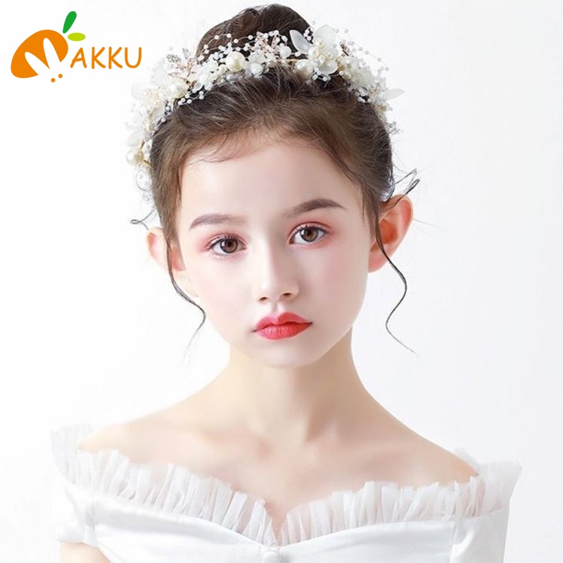 Băng Đô Công Chúa Mori Vòng Hoa Phụ Kiện Đi Bộ Cho Bé Gái AKKU