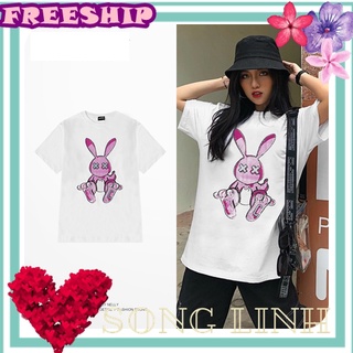 (CÓ SẴN) Áo thun cộc tay Nelly -Heybig mẫu THỎ HỒNG