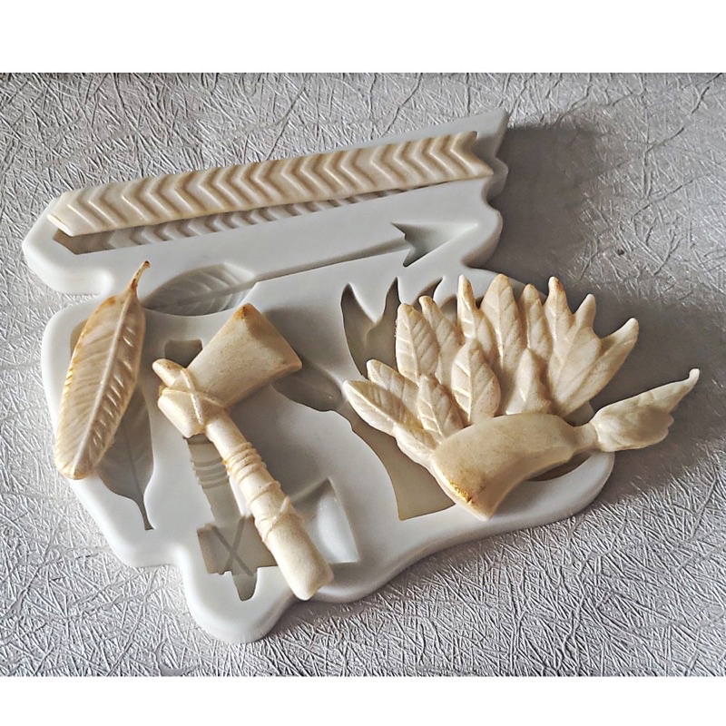 khuôn silicon săn bắn trang trí bánh