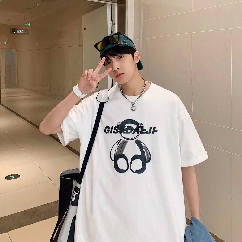 Áo Thun Tay Ngắn Dáng Rộng In Chữ Cỡ Lớn Thoải Mái Thời Trang Mùa Hè Cho Nam Và Nữ M-5XL