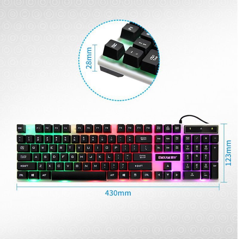 btsg* Keyboard Waterproof Mouse Mouse USB Wired Gaming Accessories for Microsoft HP LG PC Notebook Win XP