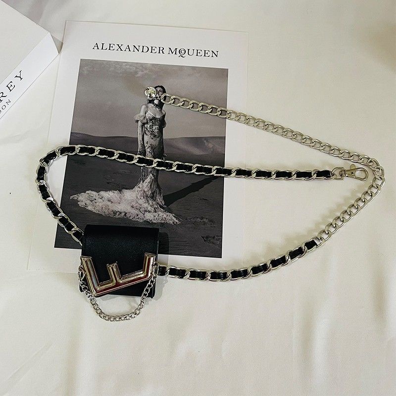 Dây Xích Màu Đen Đeo Hông Bằng Kim Loại Thời Trang Mùa Hè Cho Nữ