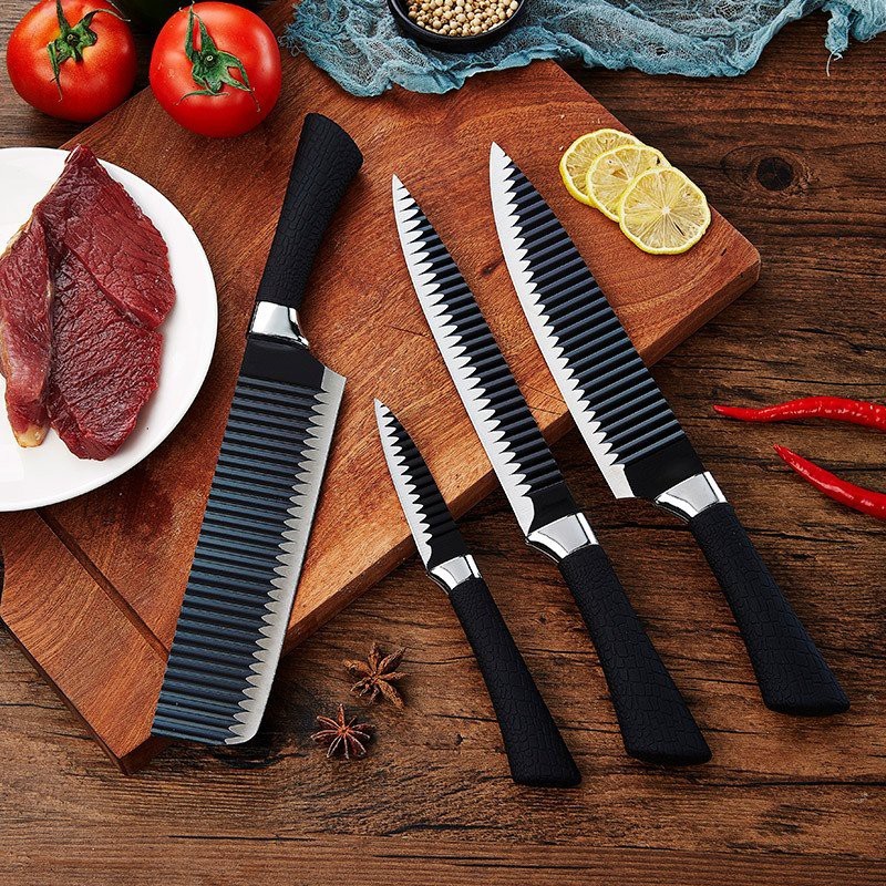 Bộ dao 6 món nhật bản Asakh lượn sóng cao cấp