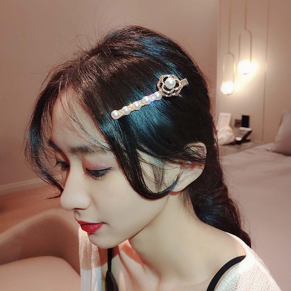 IVORY Kẹp Tóc Đính Hoa Trà Kiểu Hàn Quốc Dễ Thương