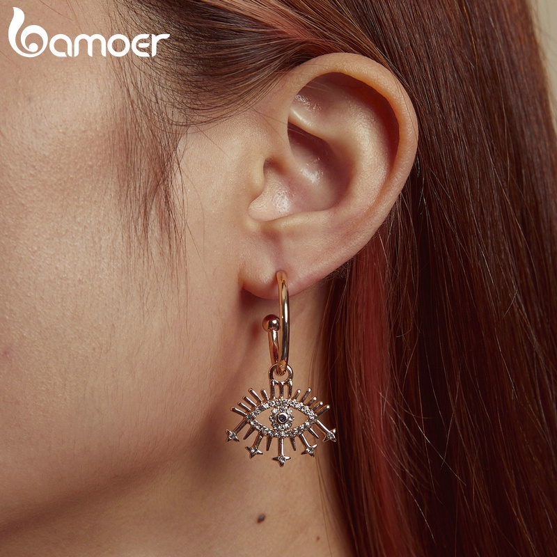 Bông tai Bamoer Aie072 hình con mắt quỷ thời trang cho nữ